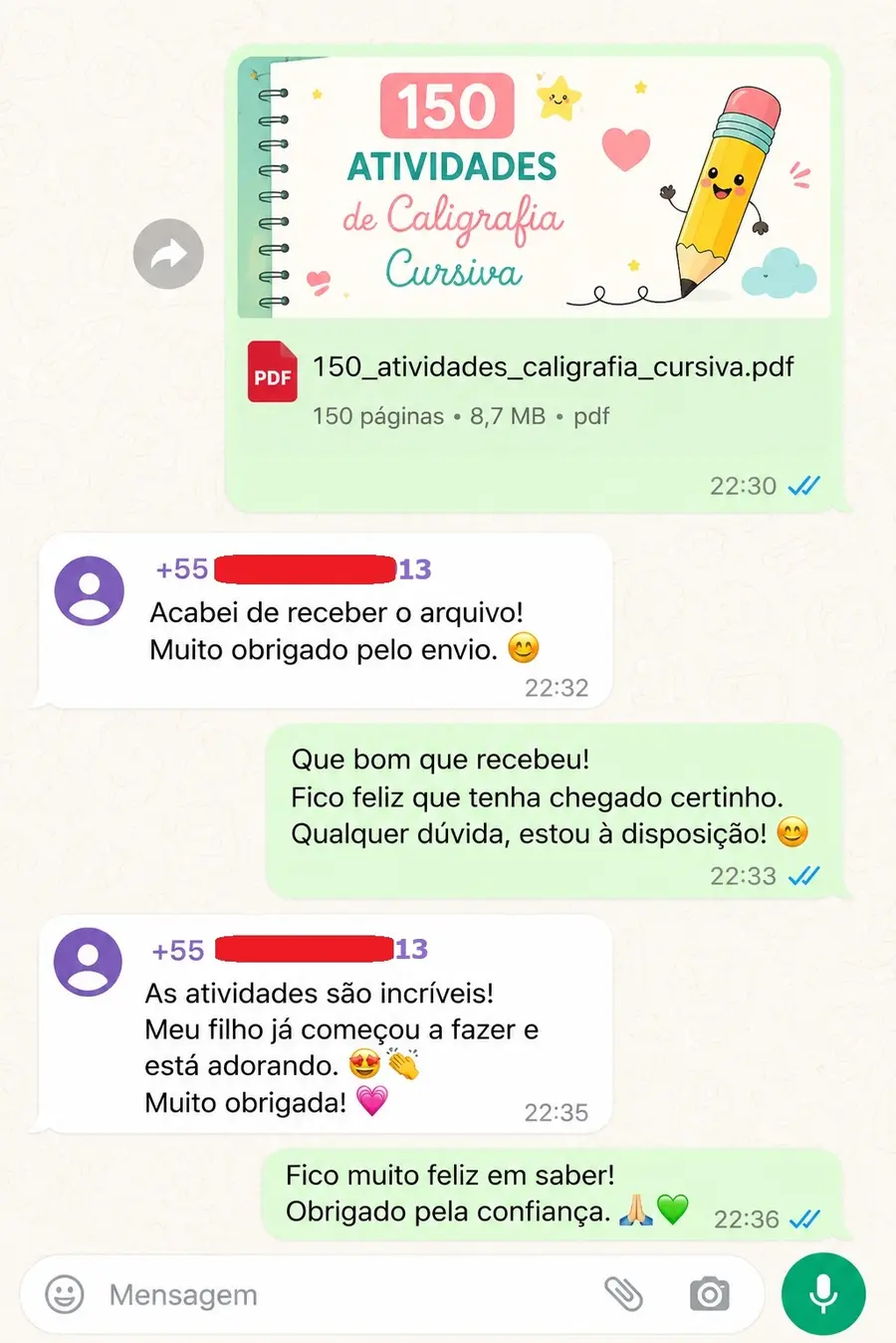 Conversación real de una familia que cuenta que su hijo comenzó las actividades y está encantado